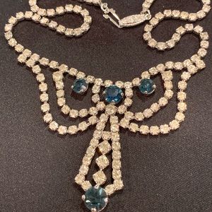 💎💙Blue Tiara Style Rhinestone Choker Necklace 👑